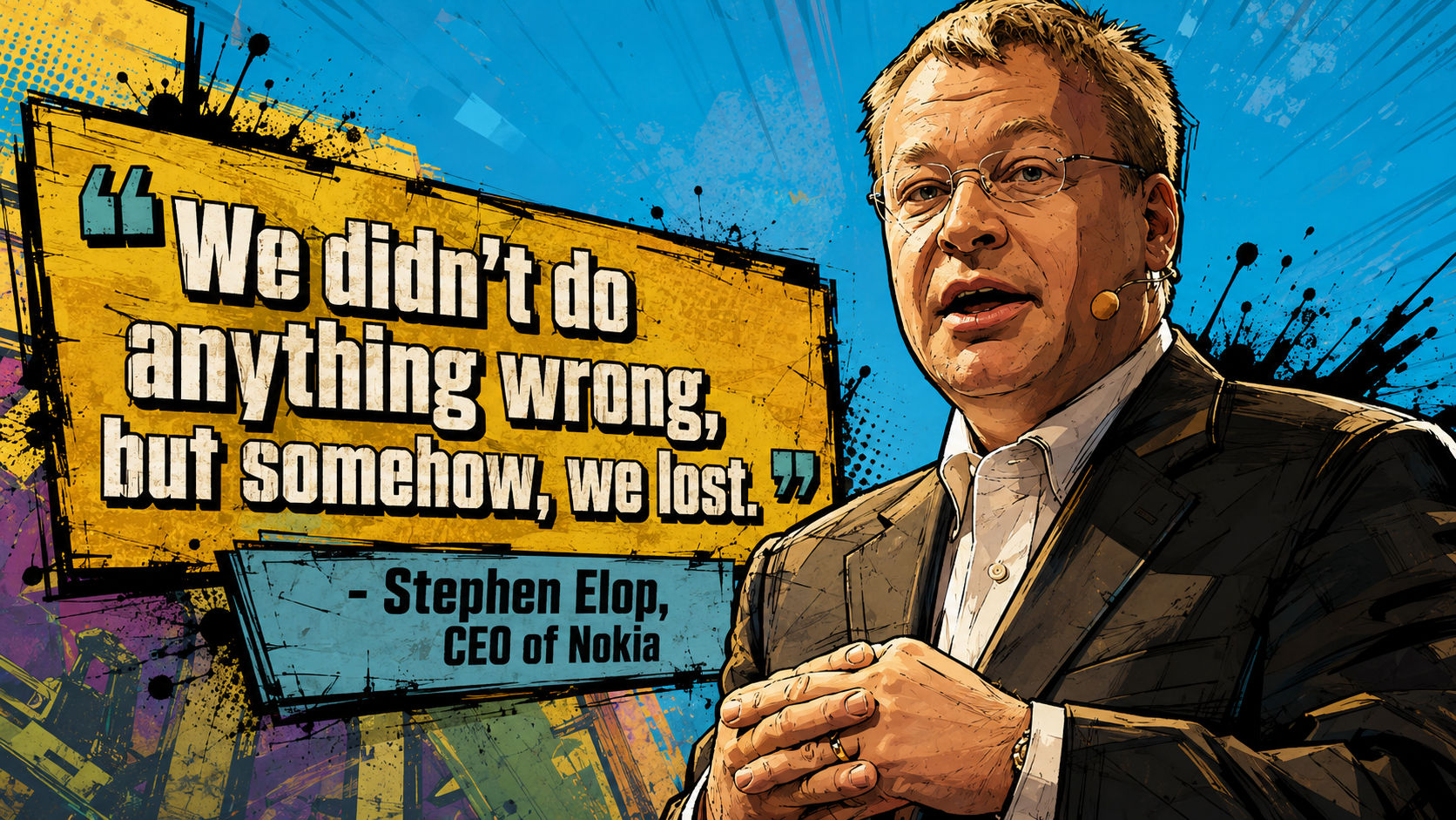 Nokia used as an example of market disruption and innovation failure of the market leader